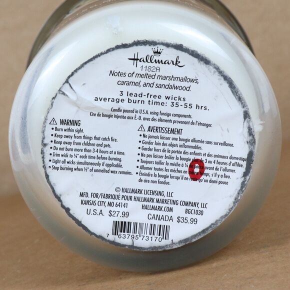 Hallmark Molten Marshmallow 16 oz Scented Candle - Picture 4 of 4